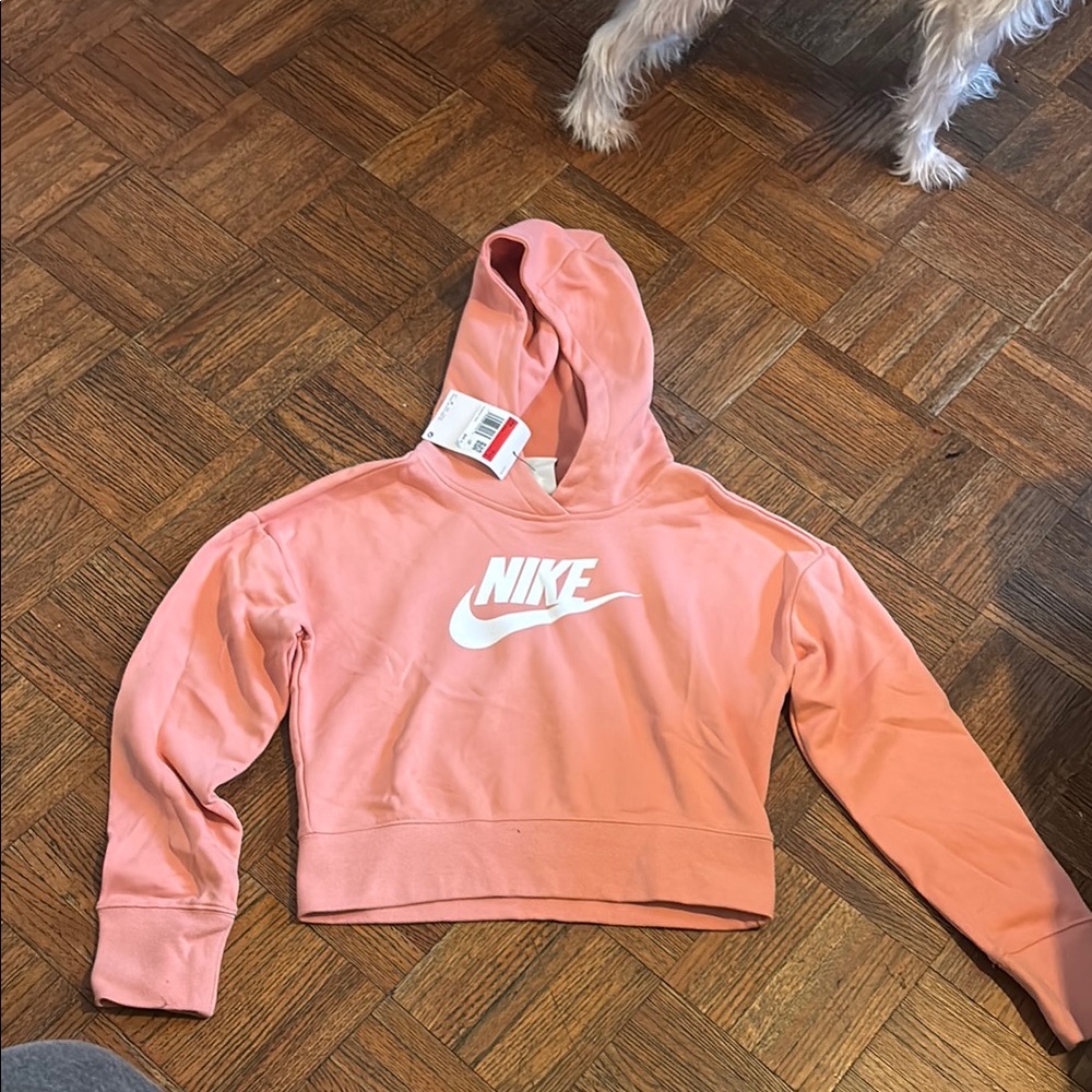 Nike Pink Cropped Hoodie